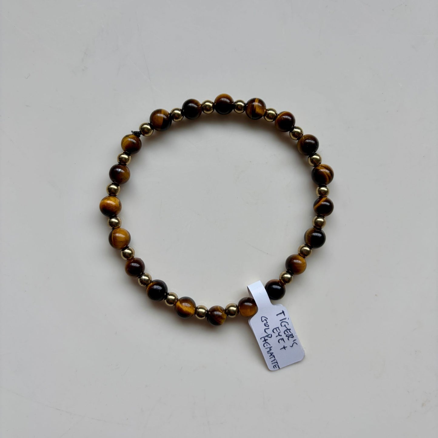 Tiger’s Eye & Gold Hematite Bracelet
