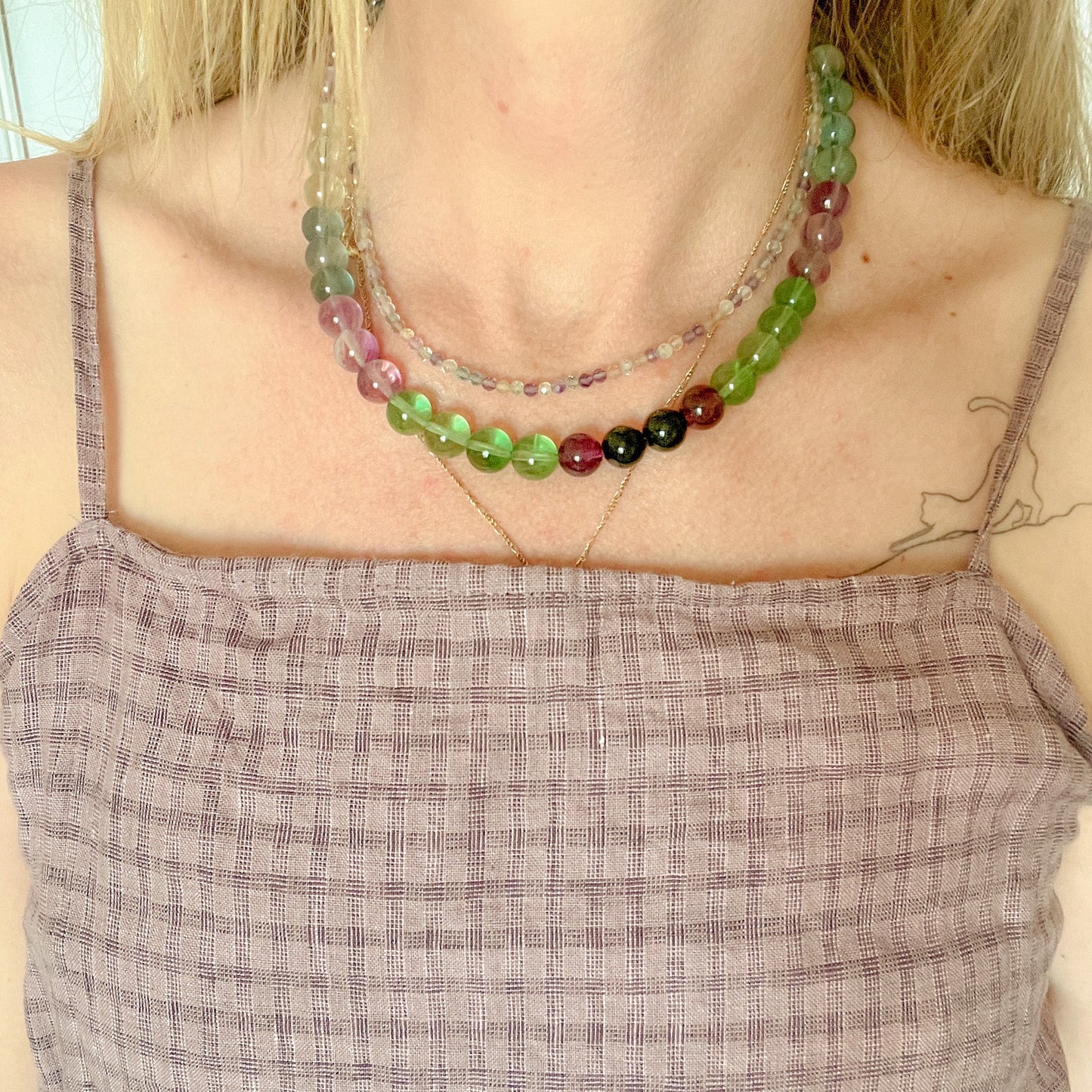 Kasumi | Tiny Fluorite Necklace