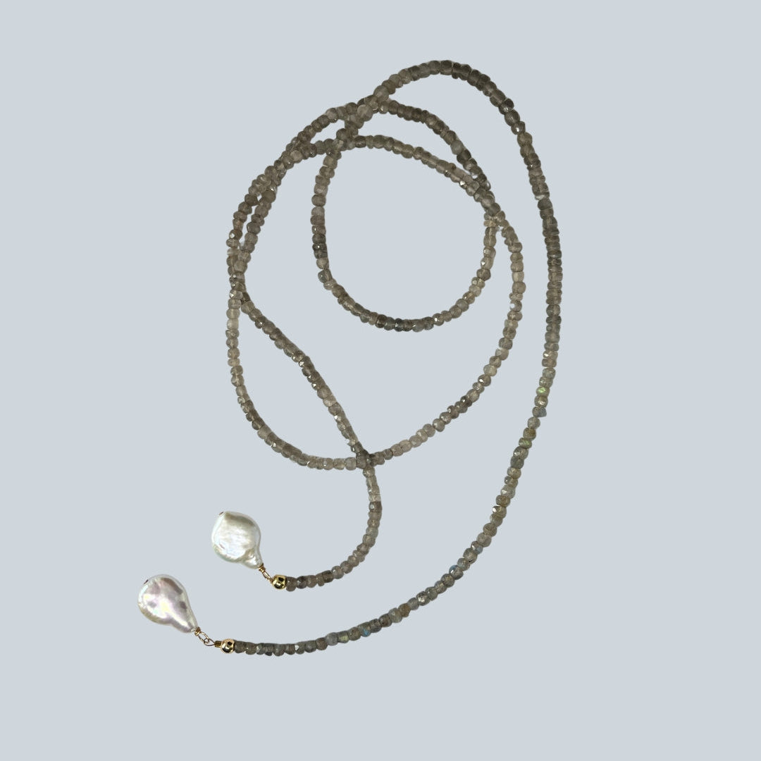 Kuroi Umi – Labradorite Tie Necklace