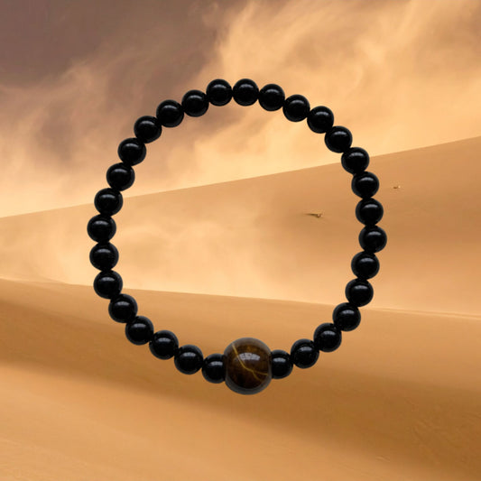 Black Onyx & Tiger’s Eye Bracelet