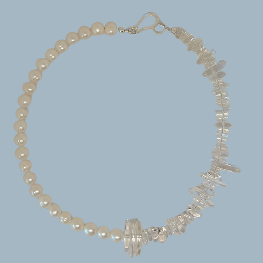 Shimo – Clear Quartz & Pearl Necklace