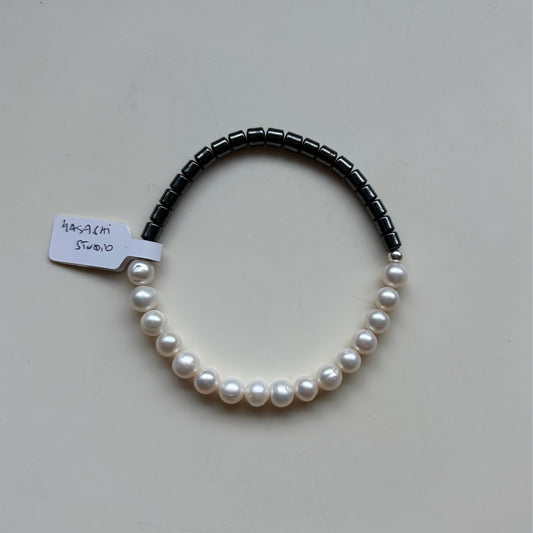 Hematite & Pearl Bracelet