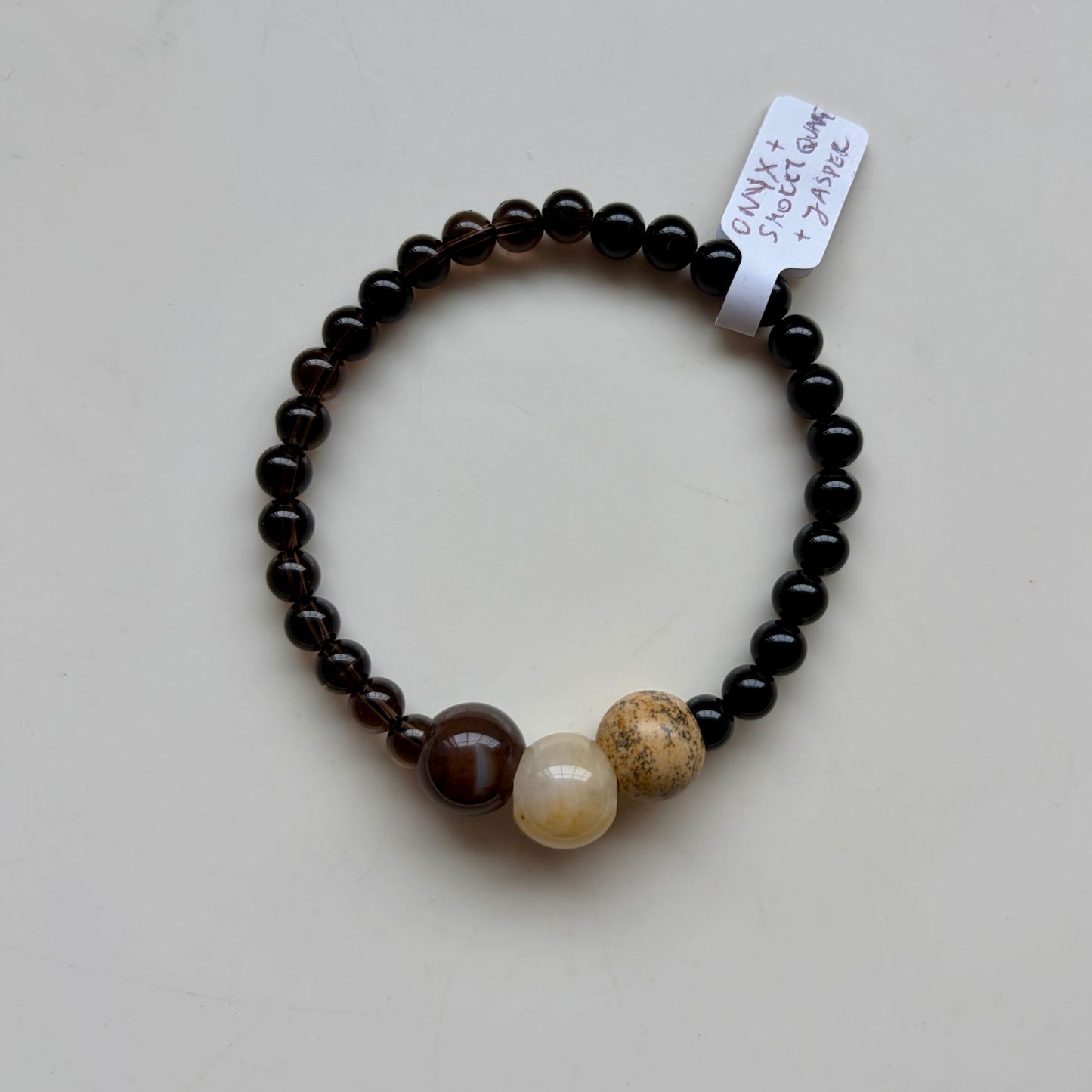 Black Onyx, Agate & Jasper Bracelet