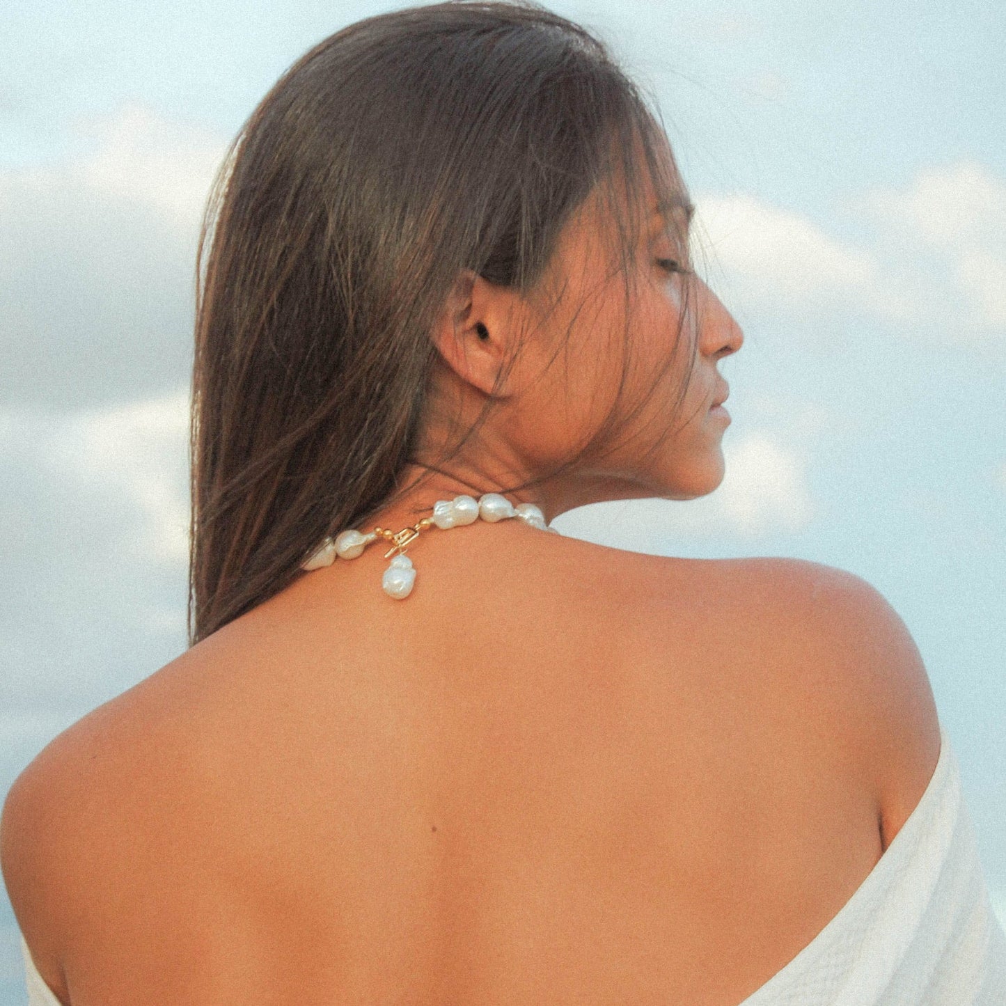 Tsuki – Large Baroque Pearl Necklace