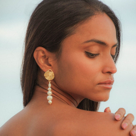 Tama – Graduated Pearl Drop Earrings