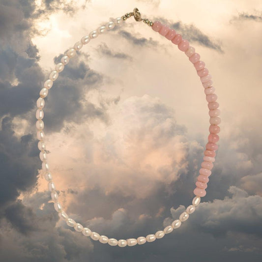 Grace | Pink opal necklace